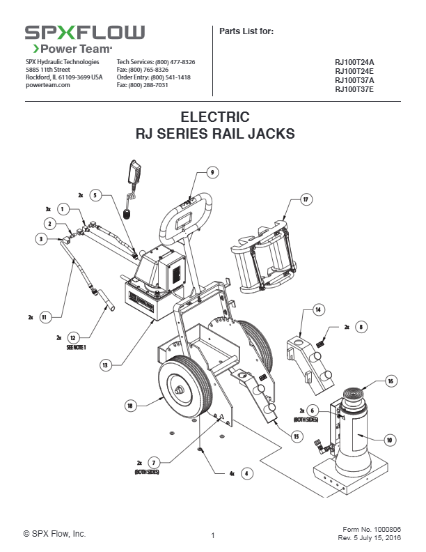 JACK, 100 T RR 24 RET, ELECT